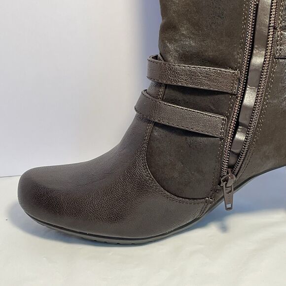 Baretraps Sela Brown Straps Zip Ankle Heel Booties Women's Size 10M - Picture 14 of 16
